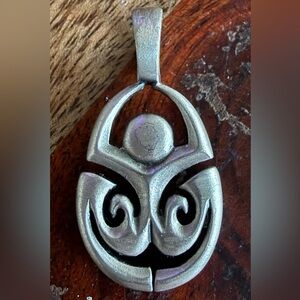 Elegant Vintage Silver Colored GODDESS Pendant from Australia 1999